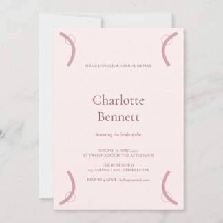 Rose Quartz Bridal Shower Invitation