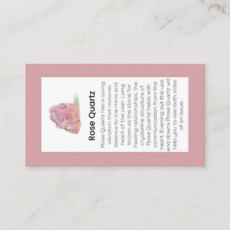 Rose Quartz Crystal Meaning Jewellery Display Card