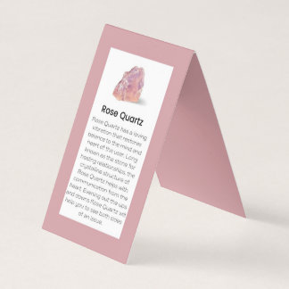 Rose Quartz Crystal Meaning Jewellery Display Card