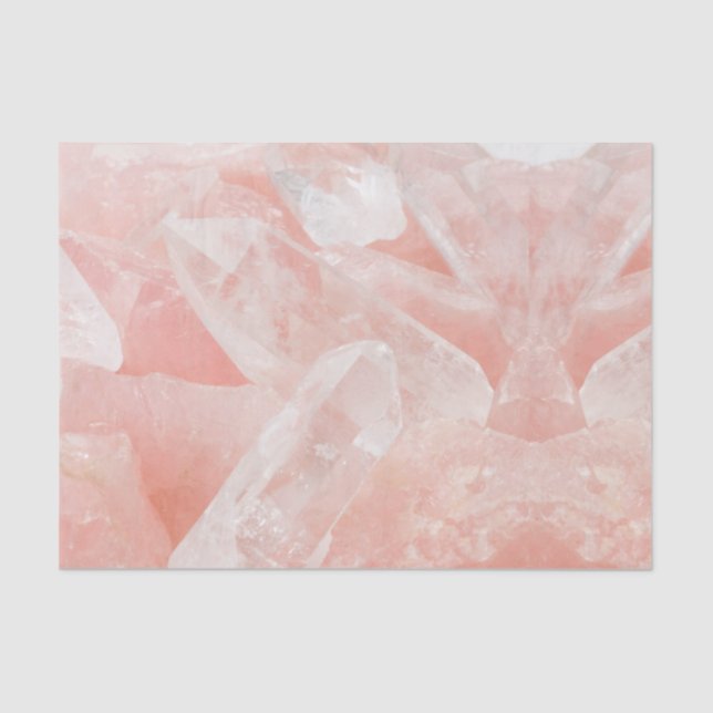Rose Quartz Crystal Tissue Paper (Front)