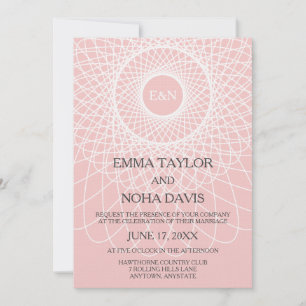 Rose Quartz Dreamcatcher DIY Wedding Invitations