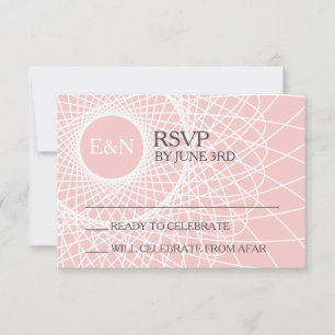 Rose Quartz Dreamcatcher DIY Wedding RSVP Invitation