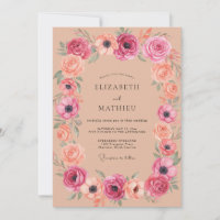 Rose Quartz Floral Arch Wedding