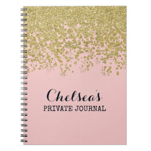 Rose Quartz Glam Chelsea Notes Spiral Notebook