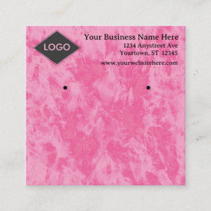 Rose Quartz Jewellery Display Square Business Card