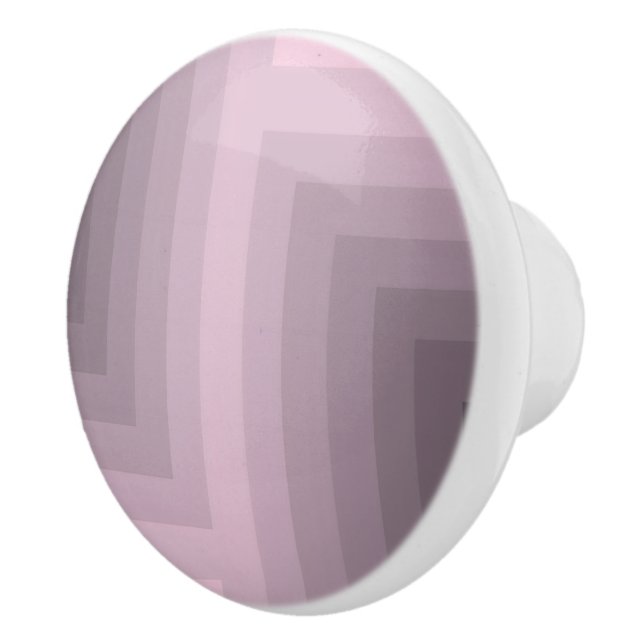 Rose Quartz Labyrinth Ceramic Knob (Right)