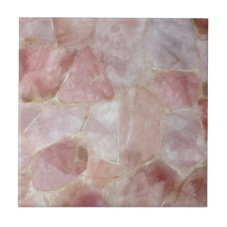 Rose Quartz Marble Print Tile
