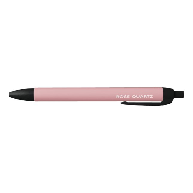 Rose Quartz pink color name Black Ink Pen (Bottom)