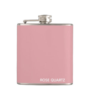 Rose Quartz pink colour name Hip Flask
