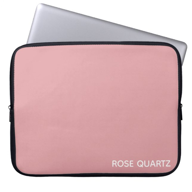 Rose Quartz pink colour name Laptop Sleeve (Front)
