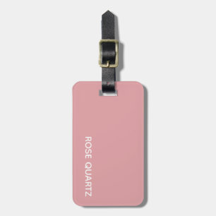 Rose Quartz pink colour name Luggage Tag