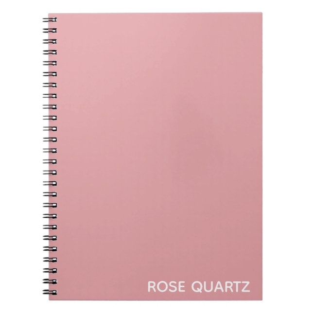 Rose Quartz pink colour name Notebook (Front)