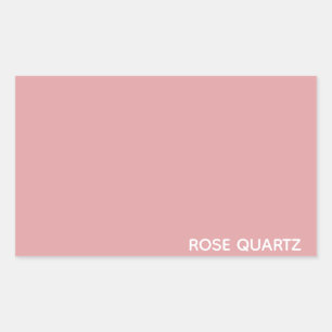 Rose Quartz pink colour name Rectangular Sticker
