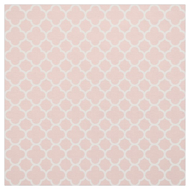 Rose Quartz Pink Coral 2016 Quatrefoil Pattern Fabric (Swatch)