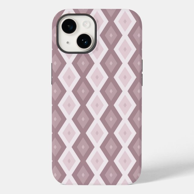 Rose quartz pink diamond pattern Case-Mate iPhone case (Back)
