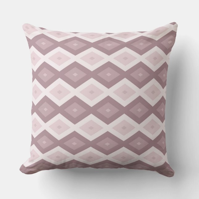 Rose quartz pink diamond pattern cushion (Front)