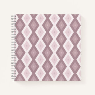 Rose quartz pink diamond pattern notebook