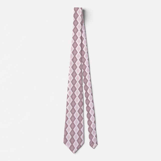 Rose quartz pink diamond pattern tie (Front)