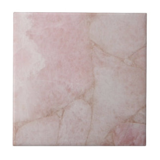 Rose Quartz Pink Marble Print Tile