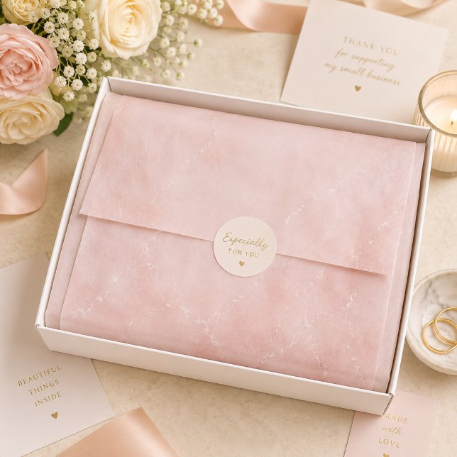 Rose Quartz Pink Marble  Tissue Paper (Creator Uploaded)