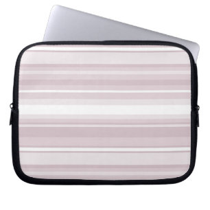 Rose quartz pink stripes laptop sleeve