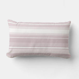 Rose quartz pink stripes lumbar cushion