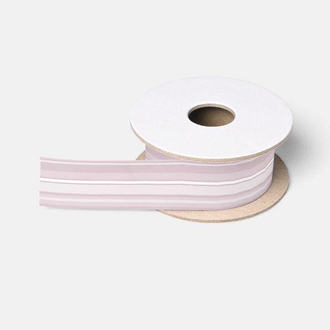 Rose quartz pink stripes satin ribbon (Spool)