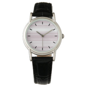 Rose quartz pink stripes watch