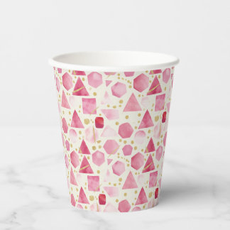 Rose Quartz Prism Mosaic Paper Cups