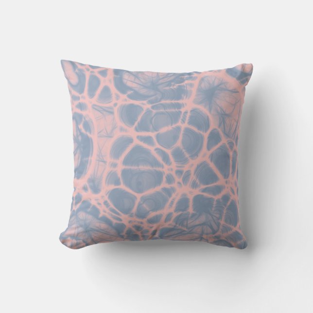 Rose Quartz Serenity blue Throw pillow (Front)