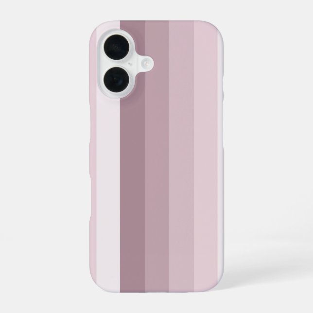 Rose quartz shadow stripes iPhone 16 case (Back)