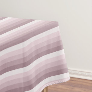 Rose quartz shadow stripes tablecloth