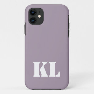 Rose Quartz Solid Colour Minimalist Monogram Case-Mate iPhone Case