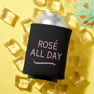 Rosé quote can cooler for sparkling wine lover