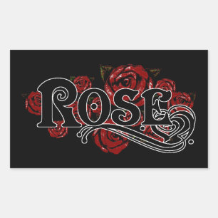 ROSE RECTANGULAR STICKER