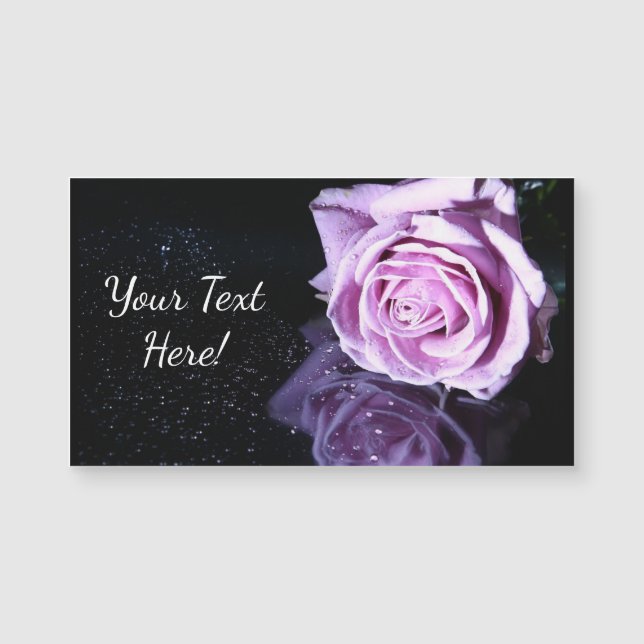 Rose Reflection Magnetic Business Card (Front)