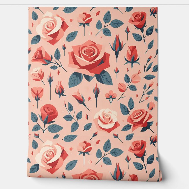 Rose Rhapsody Pattern Wallpaper (Unrolling)
