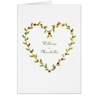 Rose Ribbon Heart Anniversary Card