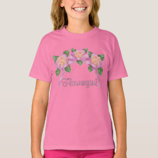 Rose Ribbon Wedding - Flowergirl T-Shirt
