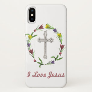 Rose ringed Cross Case-Mate iPhone Case
