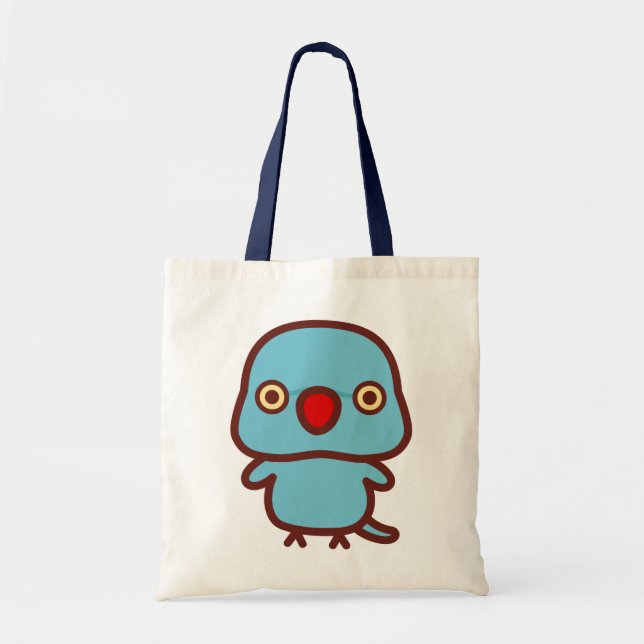 Rose-ringed parakeet / Blue female Tote Bag (Front)