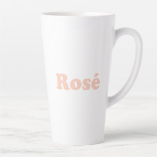 "Rose" Rose light pink white Latte Mug