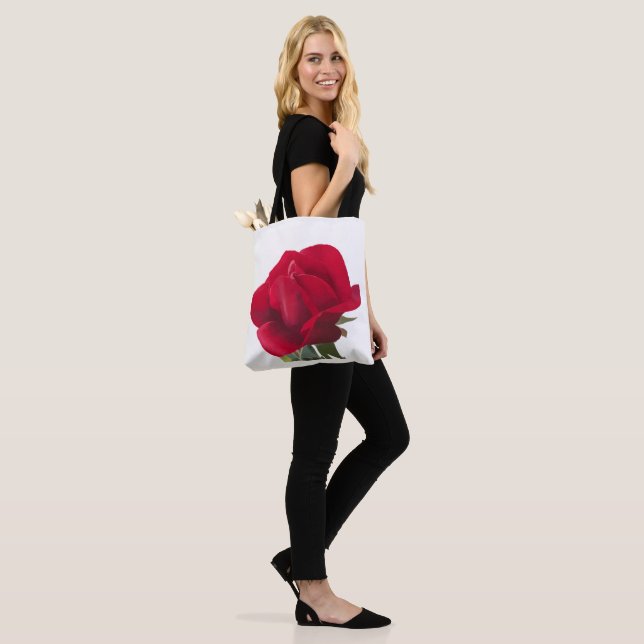 Rose rouge - Red rose  Tote Bag (On Model)