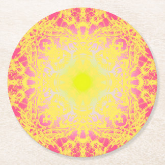 rose round paper coaster