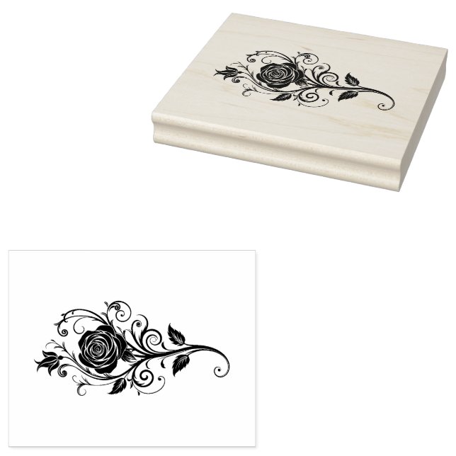 Rose Rubber Stamp (Stamped)