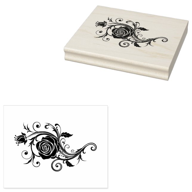Rose Rubber Stamp (Stamped)
