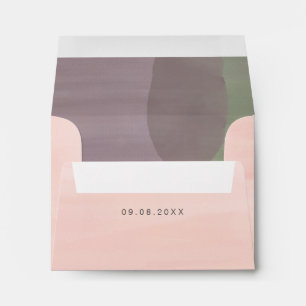 Rose Sage & Grape Modern Wedding RSVP Card Envelope