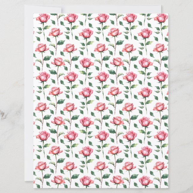Rose Scrapbook Paper (Front)