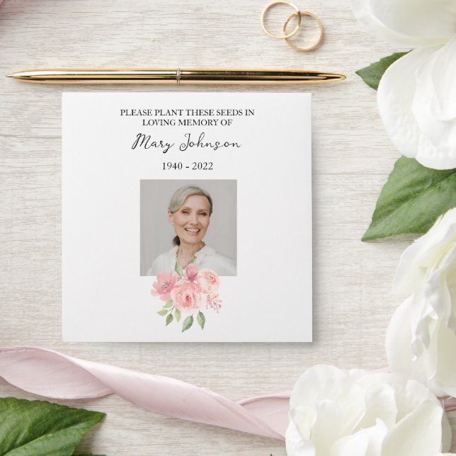 Rose Seed Packet Memorial Funeral Envelope (Wedding)