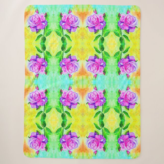 Rose Sherpa Blanket (Front)
